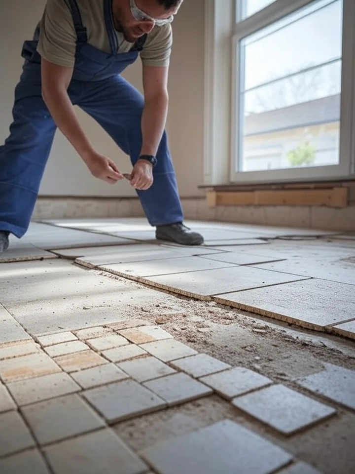 Gepolijste betonvloer — detail